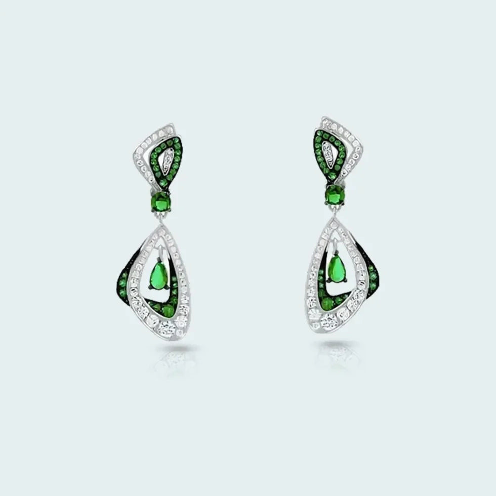 Green Emerald Earrings