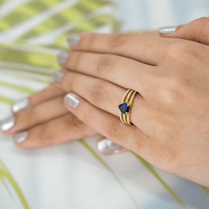 Blue Heart Ring