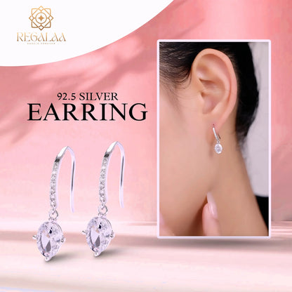 Silver Fish Hook Earring