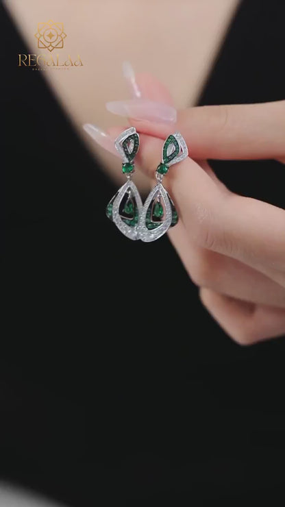 Green Emerald Earrings